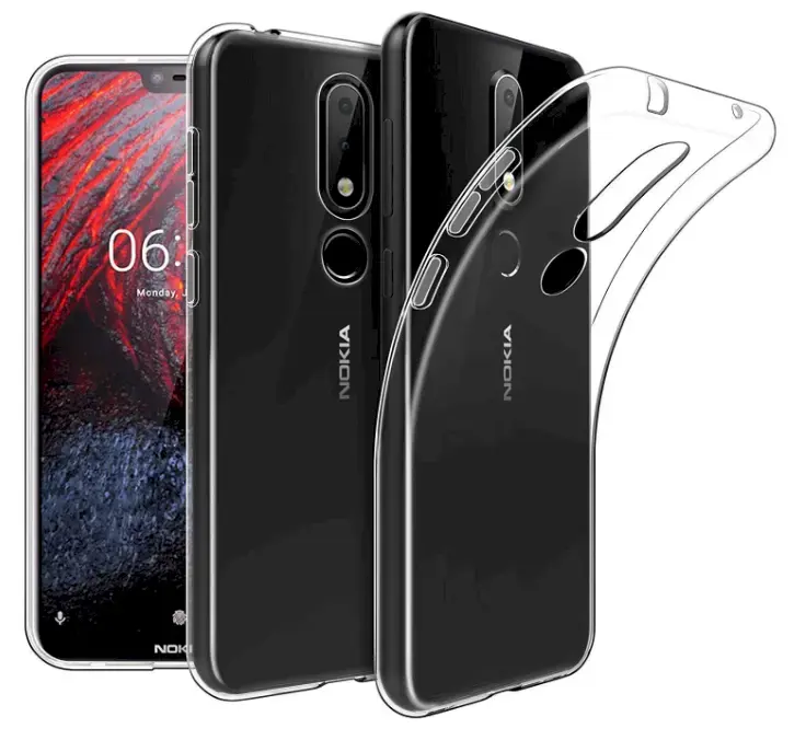 Fusion Ultra Back Case 0.5 mm Silicone Case For Nokia 6.1 Transparent