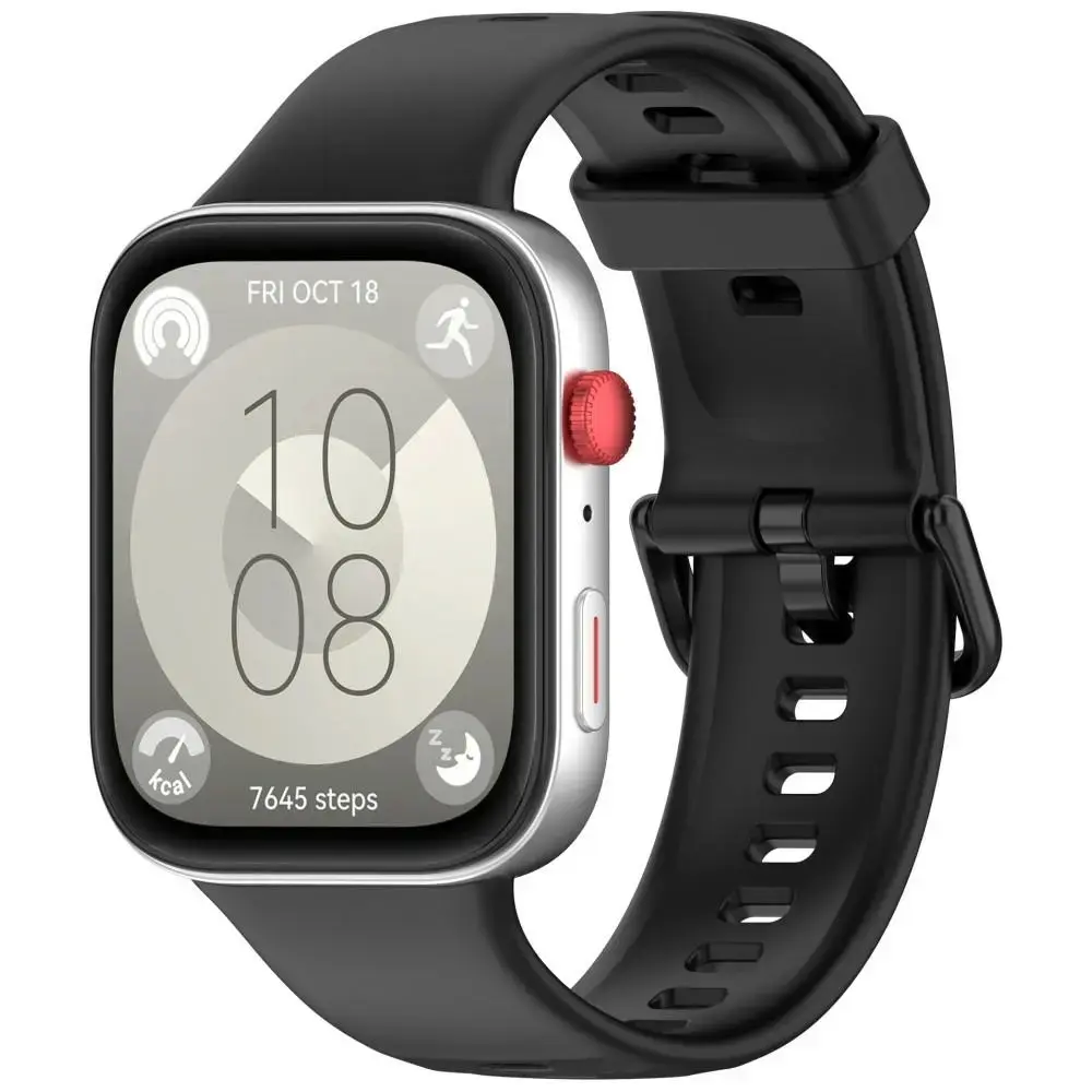 Beline Saiboro viedpulksteņa siksniņa priekš Huawei Watch Fit 3/4/4 Pro/5/5 Pro | silikons | melna