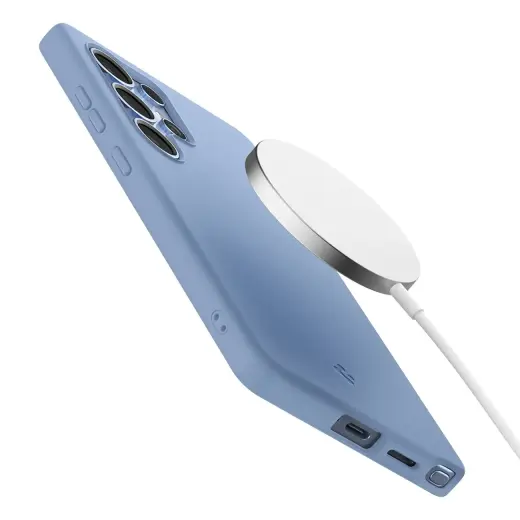 Spigen Silicone Fit Mag Case for Samsung Galaxy S25 Ultra - Blue