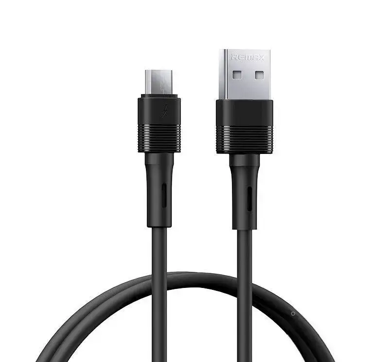 REMAX LEYA SERIES RC-C093 datu pārraides un uzlādes vads | USB-A uz Micro USB | 12W | melns