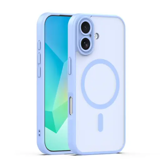 Mag Matt phone case with MagSafe support for iPhone 16 blue