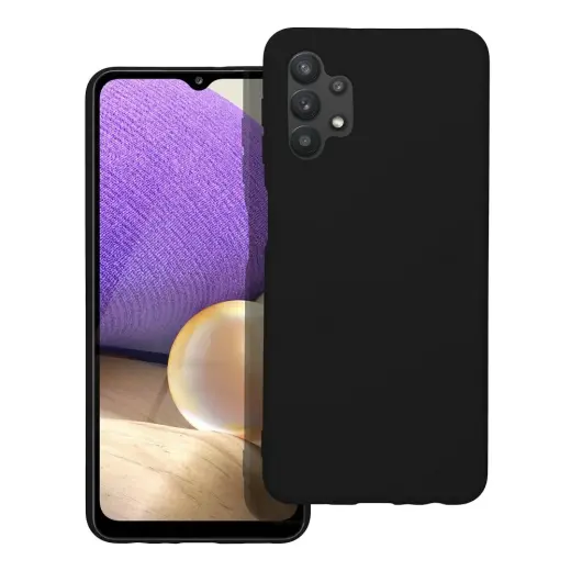 Silicone telefono dėklas Samsung Galaxy A32 5G (A326) juodas