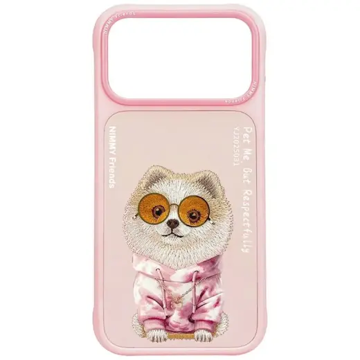 Etui Nimmy Glasses Cool Dog do iPhone 17  Pro różowy