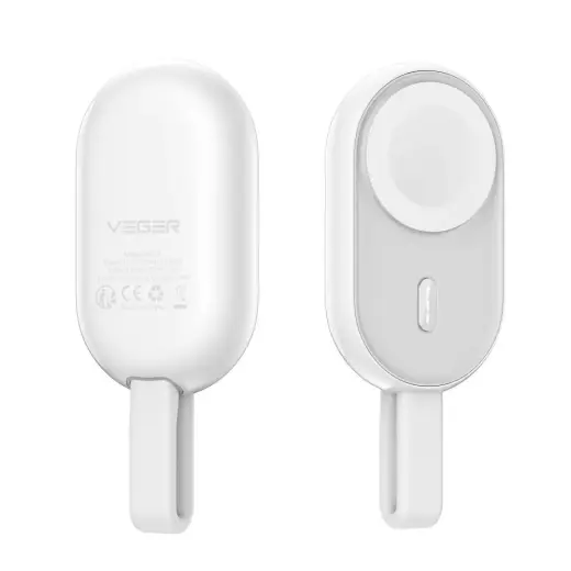 Veger Pomme W0102 väline akupank (powerbank) Apple Watch | 1200 mAh | USB-C, Apple Watch | white