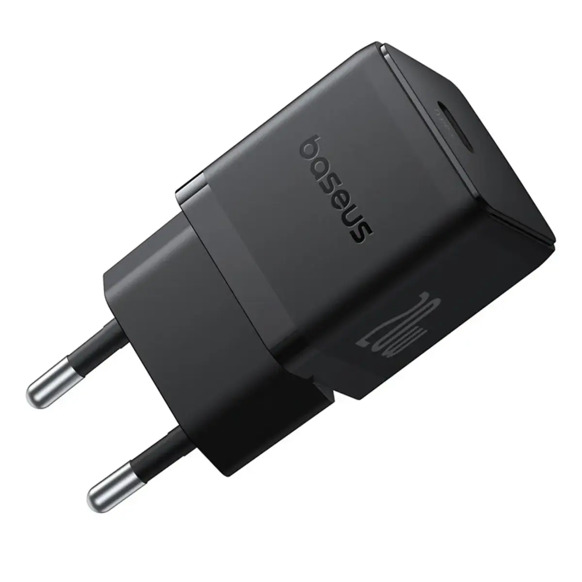 Baseus Palm 1C tīkla lādētājs | 20W | PD, QC | USB-C | ar USB-C uz USB-C vadu komplektā | melns