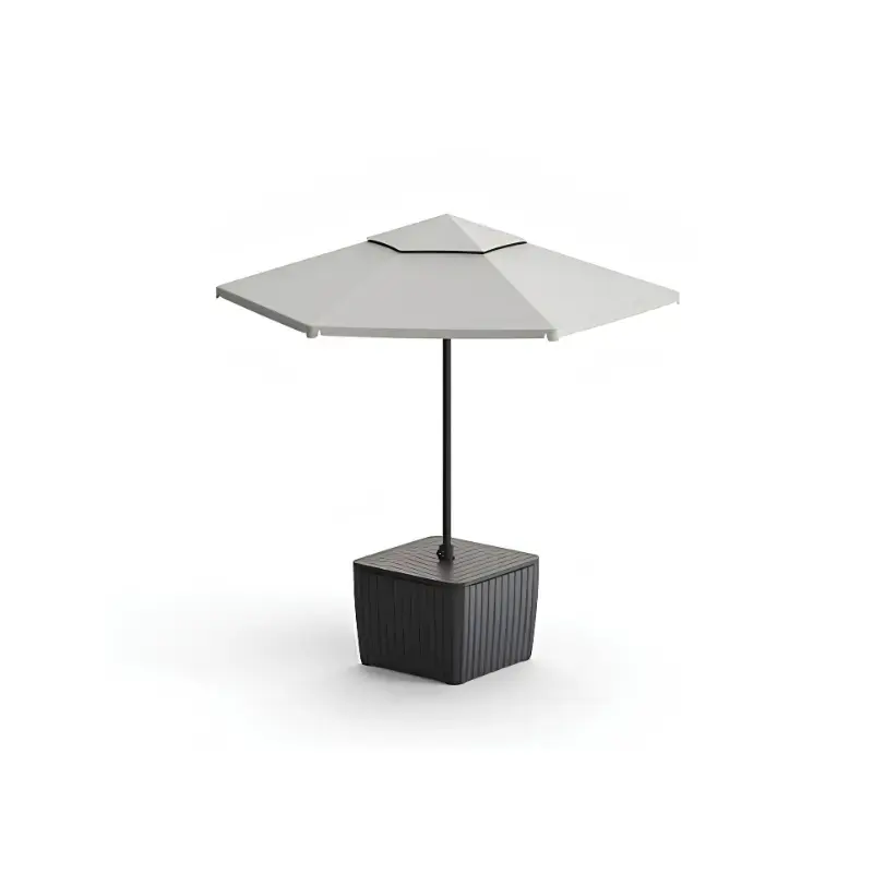 Dārza galdiņš/lietussarga turētājs Luzon Parasol valrieksts/pelēks