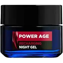 Men Expert Power Age Recharging Night Gel - Rejuvenating facial gel.