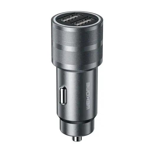 WK Design Captain Series fast car charger 2x USB 12W gray (WP-C32)