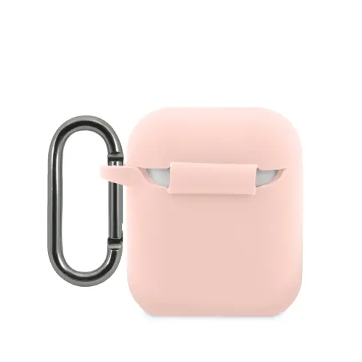Lacoste Liquid Silicone Glossy Printing Logo Case for AirPods 1/2 Pink