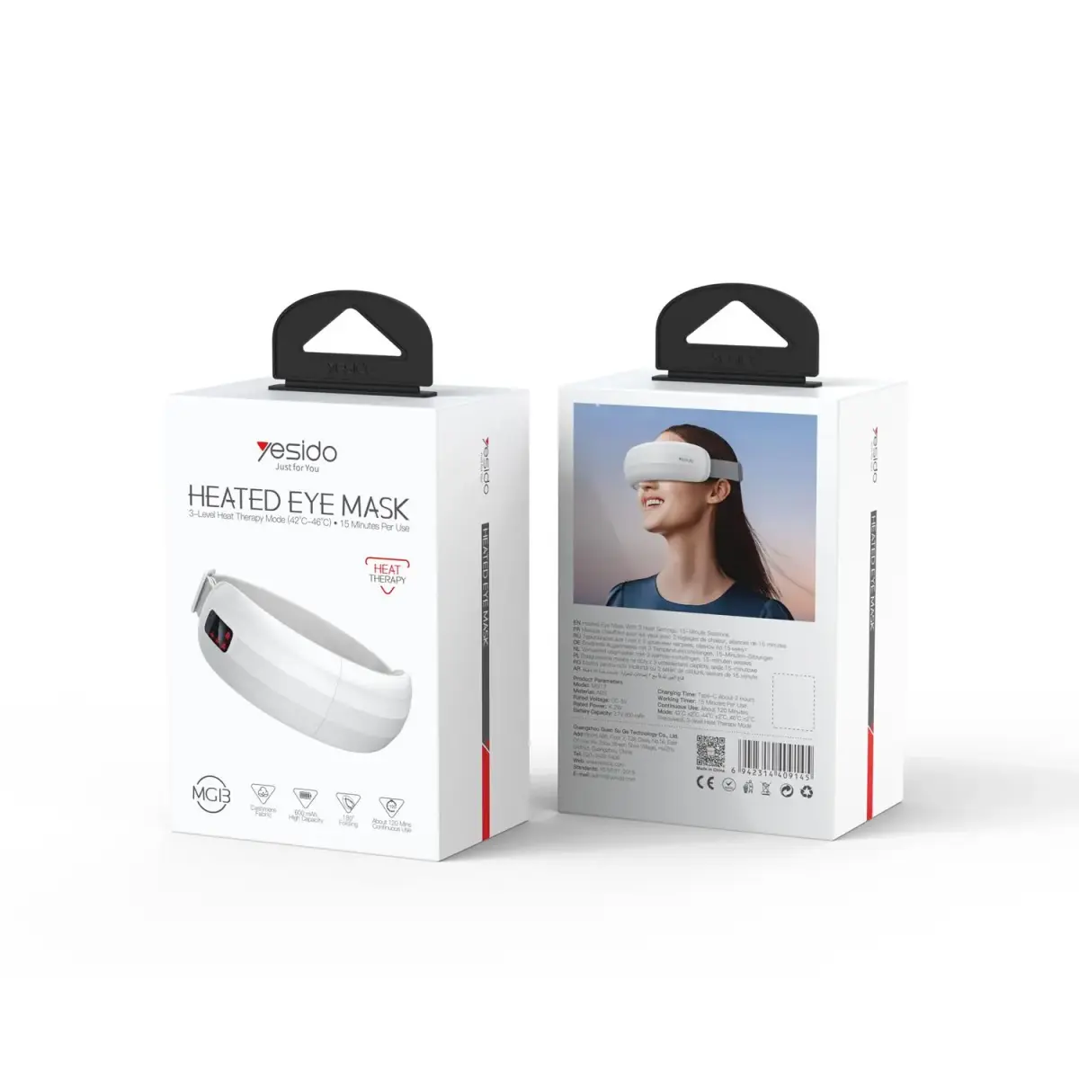 Yesido Functional Eye Massager MG13 white 600mAh 15-minute sessions