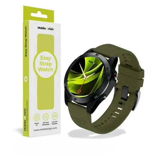 Mobile Origin Easy Strap Quick Fit for Garmin ES1, 26mm Dark Green