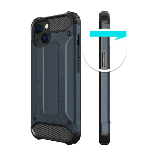 Hybrid Armor Tough Rugged telefono dėklas iPhone 13 auksinis