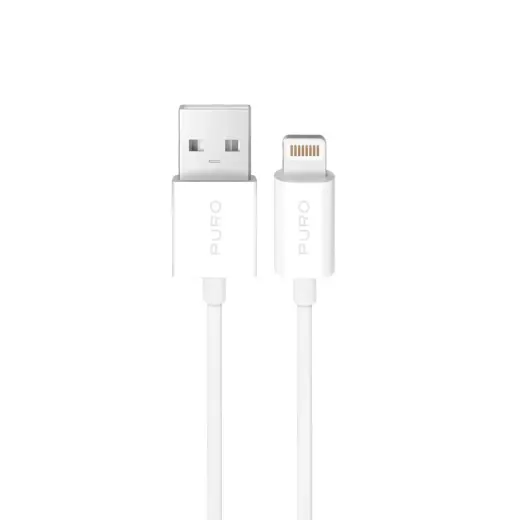 Puro PUCAPLT12W3MTWHI data transfer and charging cable | USB-A to Lightning | 12W | 3m | white