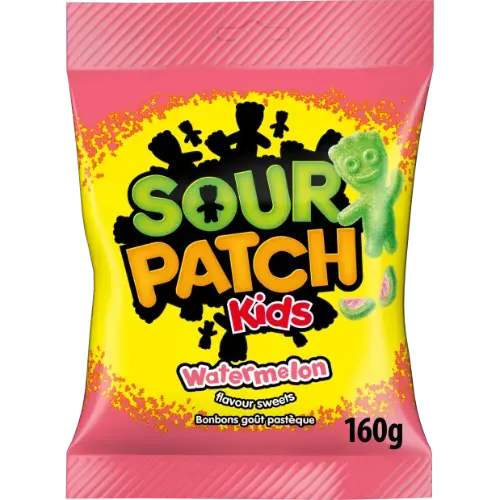 Sour Patch Kids Watermelon flavor jelly candies with sour sugar coating 160g