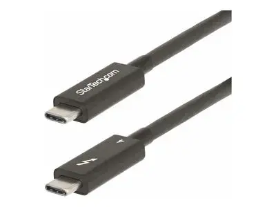 StarTech.com 6ft (2m) Active Thunderbolt 4 Cable, 40Gbps, 100W PD, 4K|8K, Intel Certified, Compatible w|Thunderbolt 3|USB 3.2|DisplayPort (A40G2MB-TB4-CABLE) - USB-C cable - 24 pin USB-C to 24 pin USB-C - 2 m