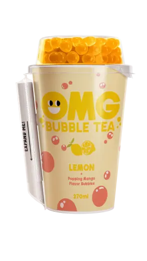 Tējas dzēriens OMG Yerba Mate Lemon ar mango bumbiņām, 0.27l