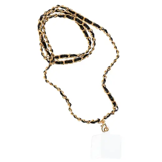 STRAP Phone lanyard, Phone pendant / cord length 116cm (58cm in the loop) / on neck - black