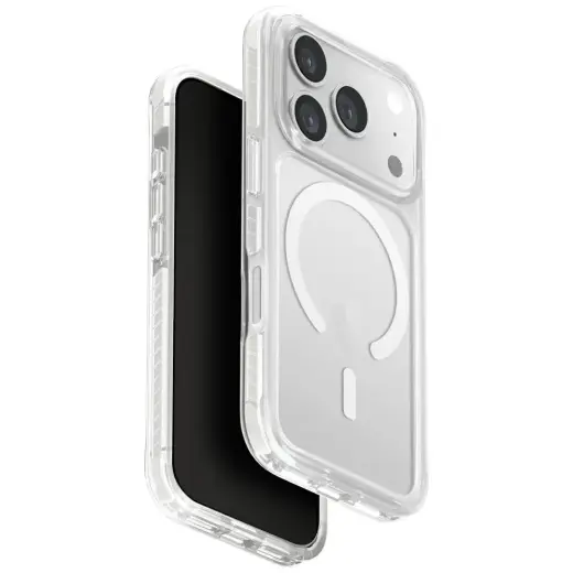 UNIQ Combat phone case with stand and MagSafe support for iPhone 17 Pro white