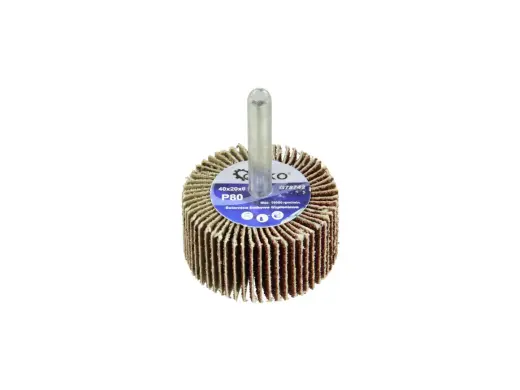 Abrasiivne lamellketas P80 40x20mm 6mm varrega