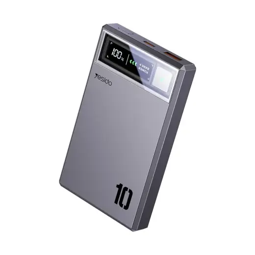 Yesido YP61 external battery (powerbank) | 10000 mAh | 20W | USB-A, USB-C, MagSafe | dark gray