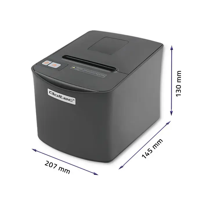 Qoltec Receipt printer RTP-0256 | voucher | thermal | High Speed | 203 dpi | USB