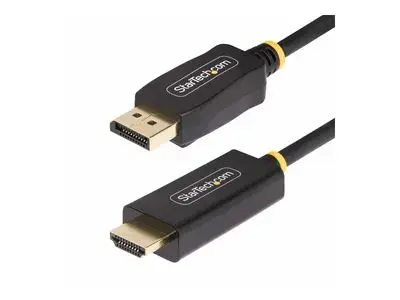 StarTech.com 3.3ft (1m) DisplayPort to HDMI Adapter Cable, 4K 60Hz with HDR, DP to HDMI 2.0b, Active Video Converter, DisplayPort Desktop to HDMI Monitor, M|M - DisplayPort to HDMI Cord (3F-DP-HDMI-4K60-HDR) - adapter cable - DisplayPort | HDMI - 1 m
