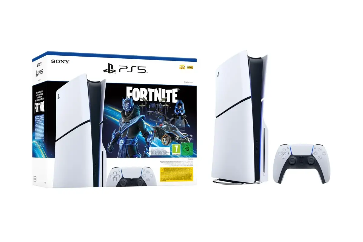 Sony Playstation 5 Slim 1TB BluRay White + Fortnite Cobalt Star Bundle