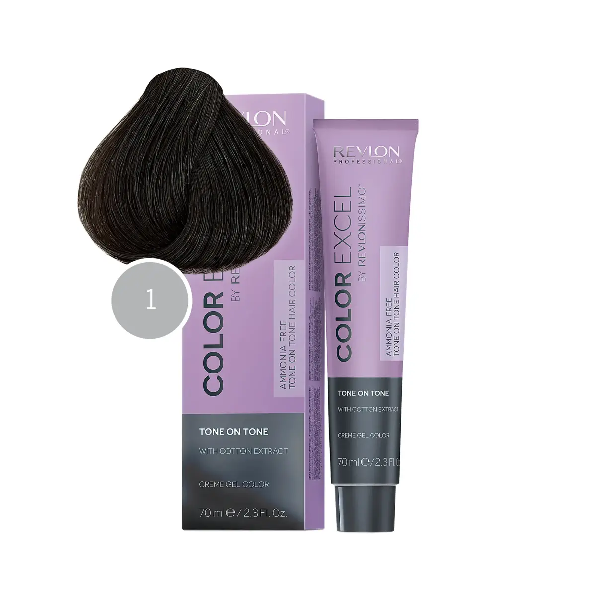 Revlon, Color Excel, Semi-Permanent Hair Dye, 1 Black, 70 ml