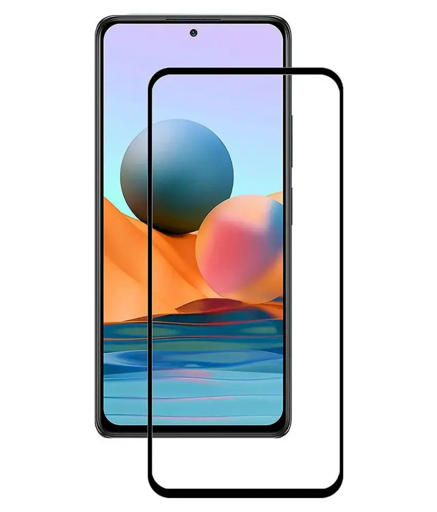 HOFI Fusion pilnam ekrānam 5D aizsargstikls ar rāmi Xiaomi Redmi 10 melns