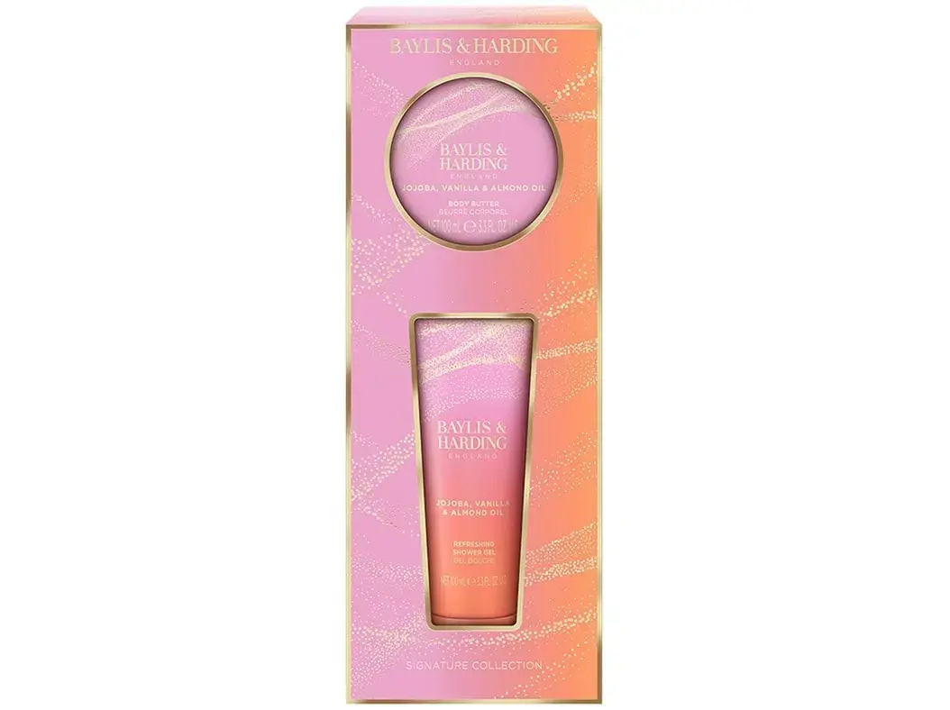 Conj Corpo Baylis & Harding Lux Peach Body Pamper 2x100ml