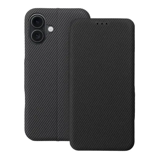 FOLIO Side Magnet knyginio tipo telefono dėklas iPhone 16 Plus pilkas