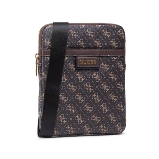 Guess, Vezzola, Textile Crossbody Bag, Dark Brown, 19 x 24 x 2cm, For Men