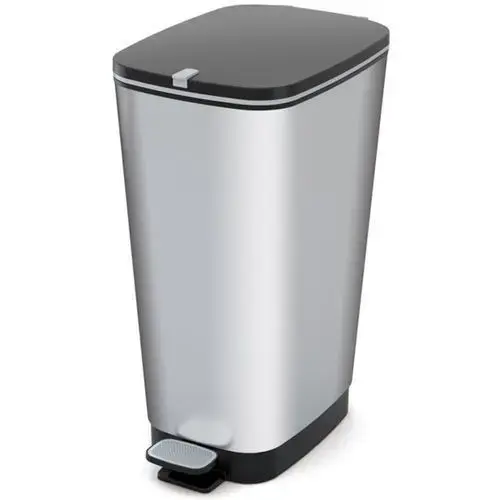 Prügikast Chic Bin L pedaaliga, metalliseeritud, 45 l, terase värvi
