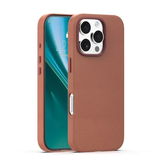 Etteri Elegant Mag telefono dėklas su MagSafe palaikymu iPhone 16 Pro Max rudas