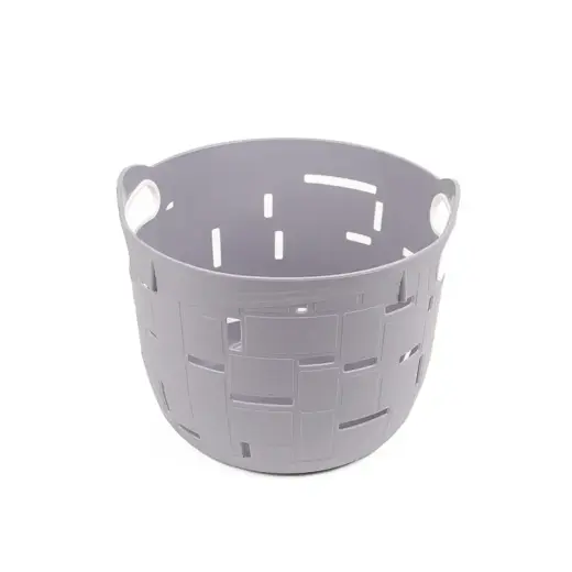 Small plastic basket City 22x22x18cm, gray