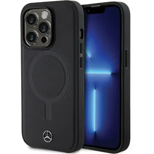 Mercedes MEHMP14X23RCMK iPhone 14 Pro Max 6.7" czarny|black hardcase Smooth Leather MagSafe