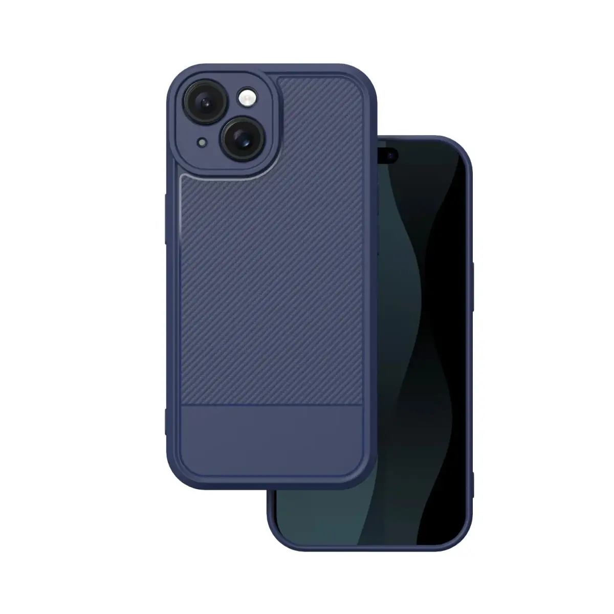 Simple Carbon maciņš telefonam iPhone 15 zils