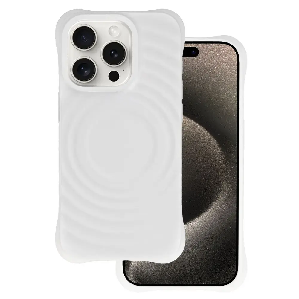 Tel Protect Wave maciņš ar MagSafe atbalstu telefonam iPhone 15 Pro balts