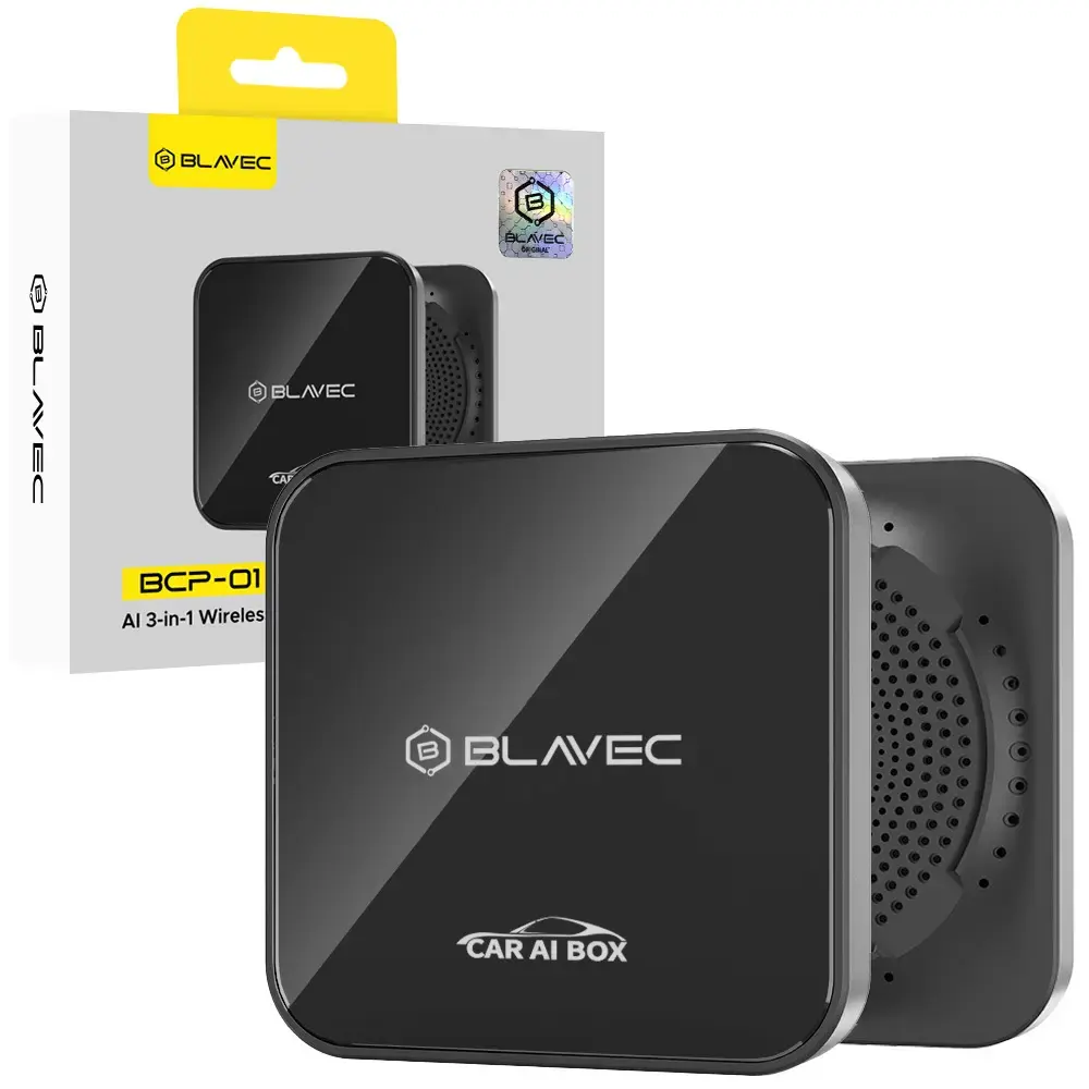 Blavec Adapter Carplay Android Auto bezprzewodowy BCP-01 - Bluetooth Wifi + kable USB na Typ C i Typ C na Typ C (CPAABCP01-BWB) czarny
