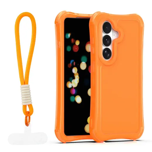 Safepop telefono dėklas su dirželiu Samsung Galaxy S26 (S942) oranžinis
