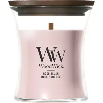 WoodWick Rose Blush Váza ( nádech růže ) - Vonná svíčka 85.0g