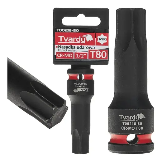 TORX smūginė galvutė 1/2" T80 CR-MO