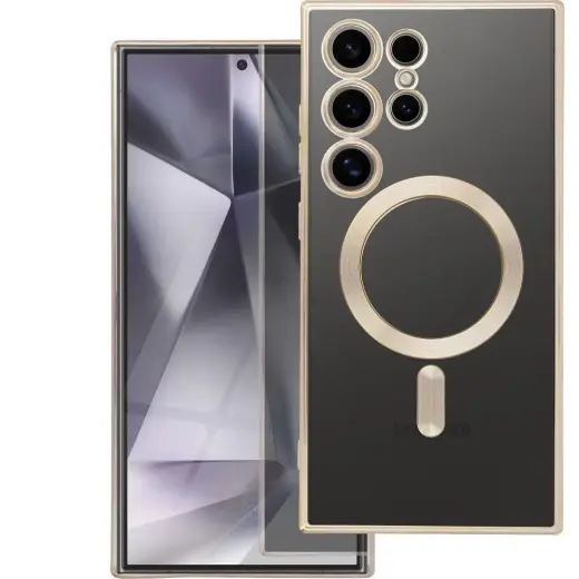 Electro Mag maciņš ar MagSafe atbalstu telefonam Samsung Galaxy S26 Ultra (S948) zelta krāsā