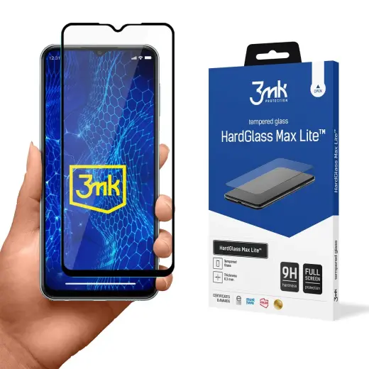 3mk HardGlass Max Lite™ tempered glass for phone Samsung Galaxy M23 5G Black