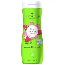 Attitude Dětské tělové mýdlo a šampon (2 v 1) Little Leaves s vůní melounu a kokosu 473 ml