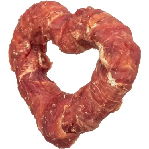 Gardums suņiem - Trixie Denta Fun Heart with Duck Breast, Bulk, ø 8 cm, 40 g