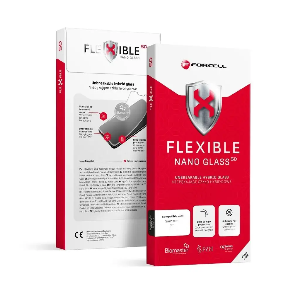 Forcell Flexible 5D aizsargplēve telefona ekrānam Samsung Galaxy S26 Ultra (S948) (saderīgs ar pirksta nospieduma sensoru)