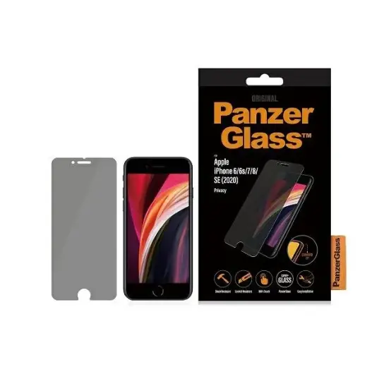 PanzerGlass Standard Super+ защитное стекло для телефона iPhone 6 | iPhone 6s | iPhone 7 | iPhone 8 | iPhone SE 2020 | iPhone SE 2022 (эффект приватности)