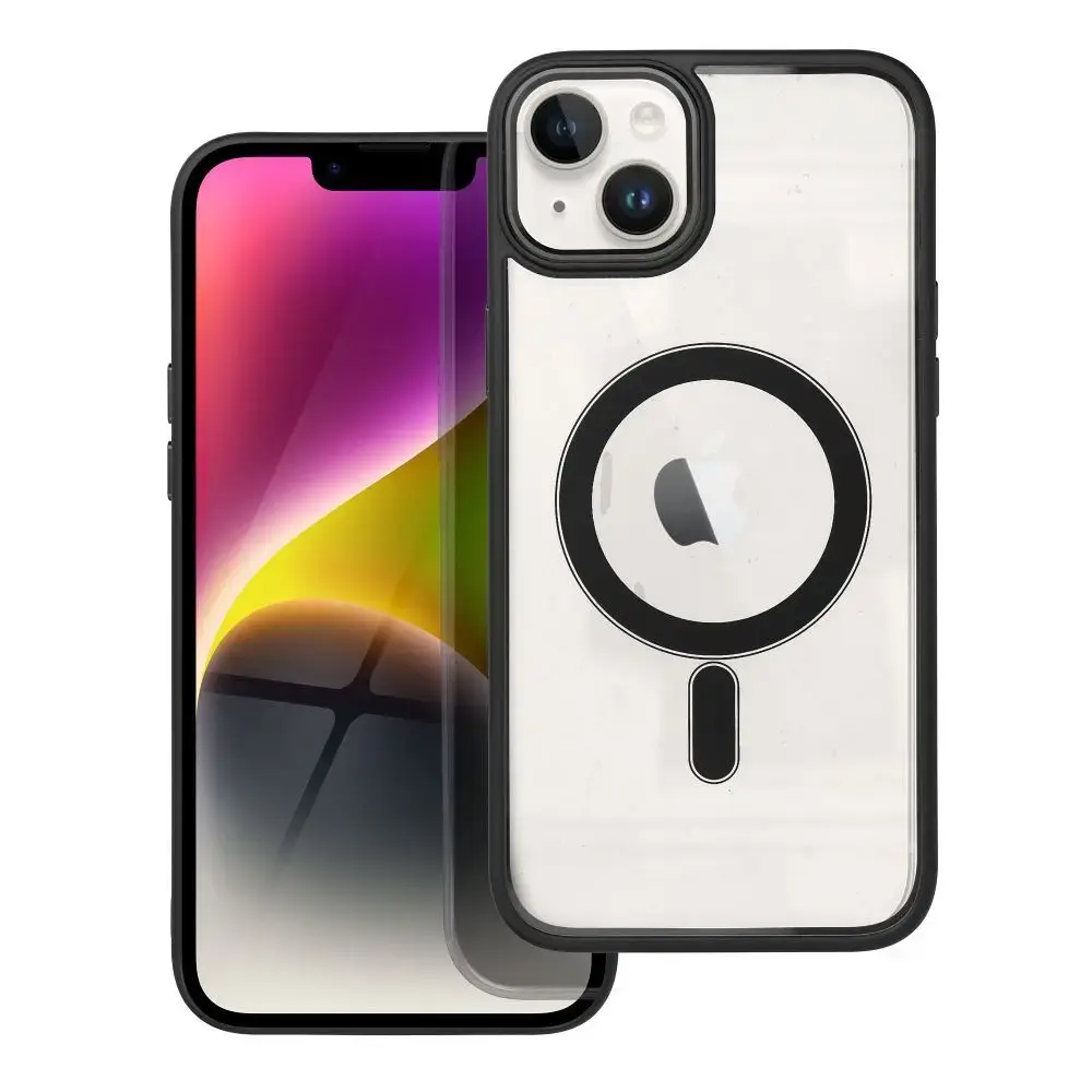 Case for iPhone 14 PLUS Color Edge Mag Cover compatible with MagSafe black