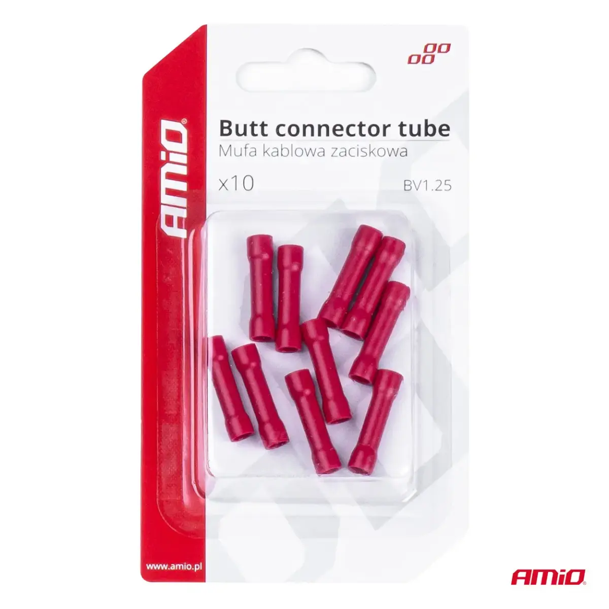 Butt connector tube MPD 1,25 10 pcs